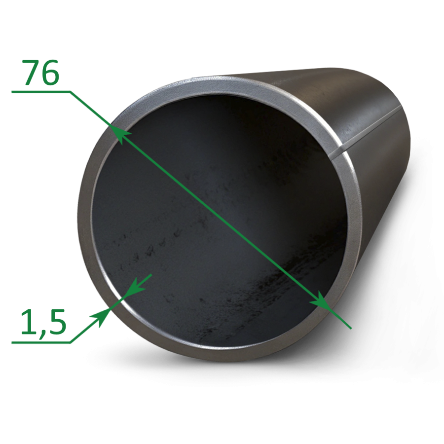Труба электросварная прямошовная 76x1.5