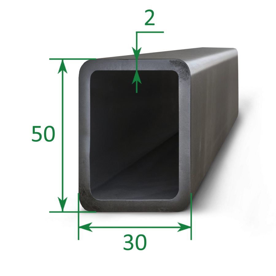 Труба профильная прямоугольная 50x30x2