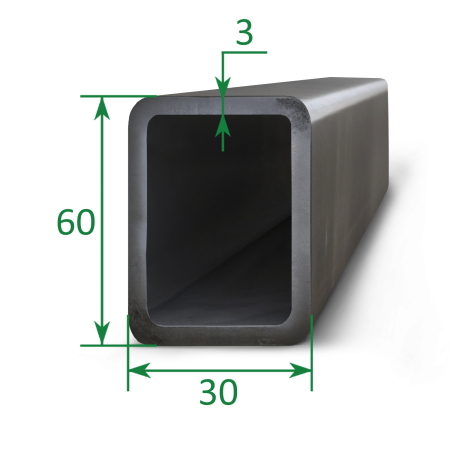 Труба профильная прямоугольная 60x30x3