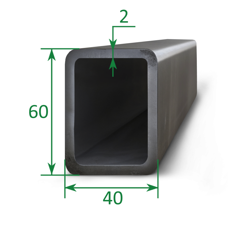 Труба профильная прямоугольная 60x40x2