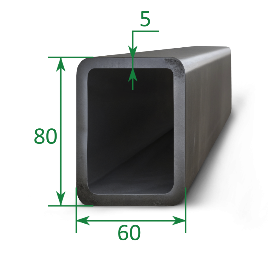 Труба профильная прямоугольная 80x60x5