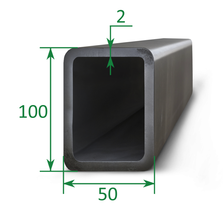 Труба профильная прямоугольная 100x50x2