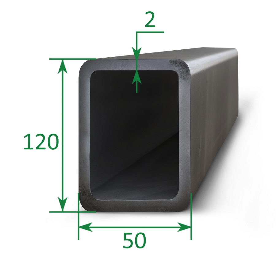 Труба профильная прямоугольная 120x50x2