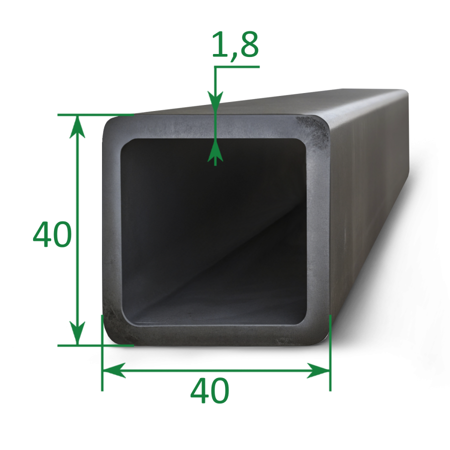 Труба профильная квадратная 40х40x1.8