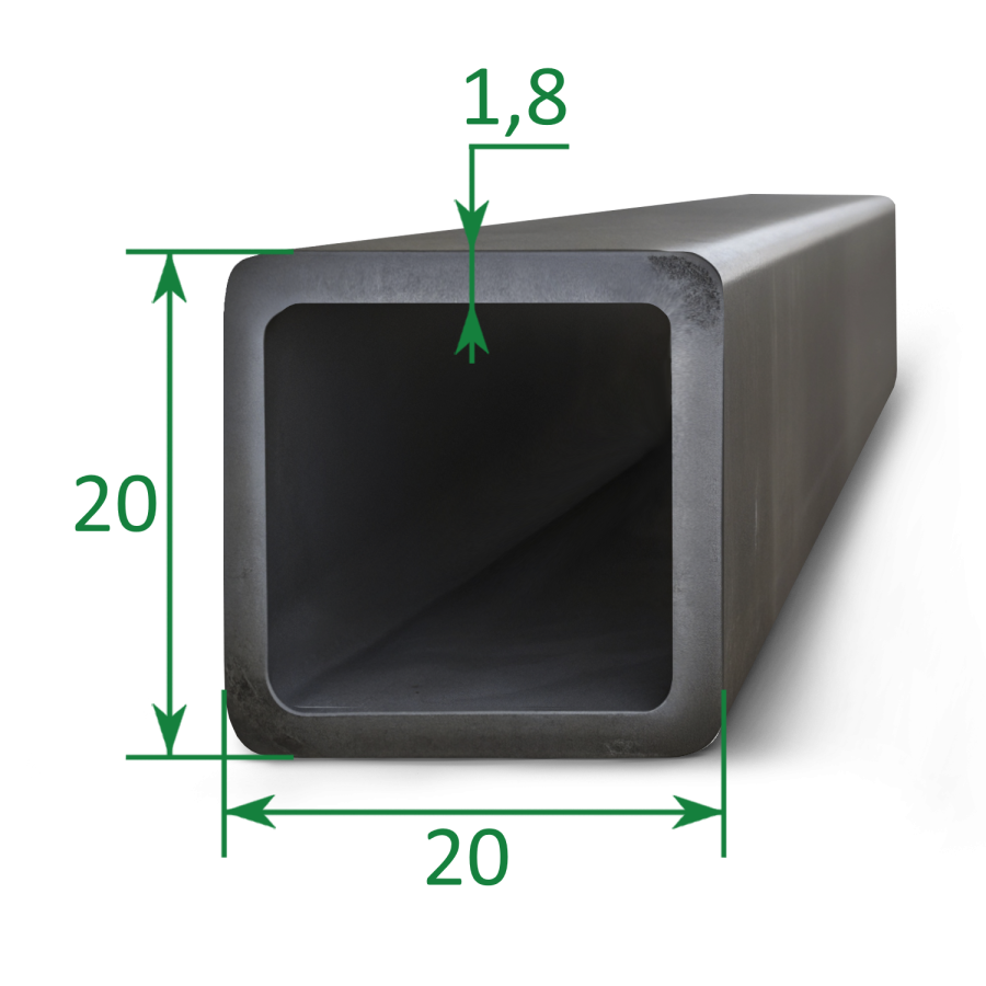 Труба профильная квадратная 20х20x1.8