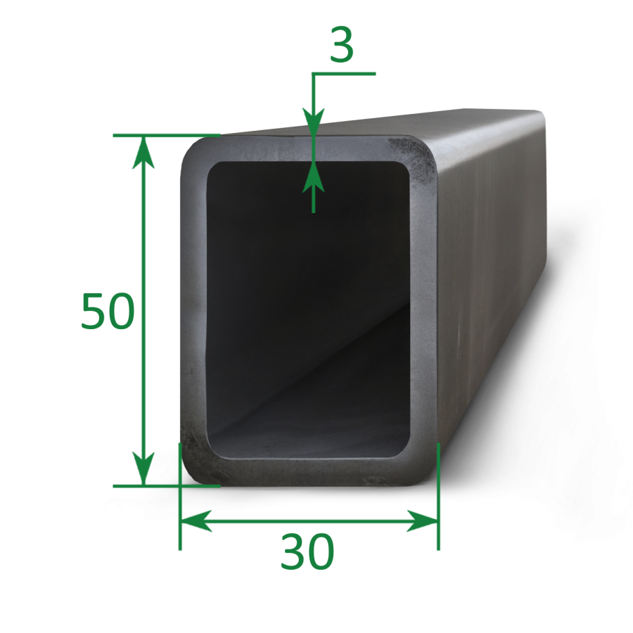 Труба профильная прямоугольная 50x30x3