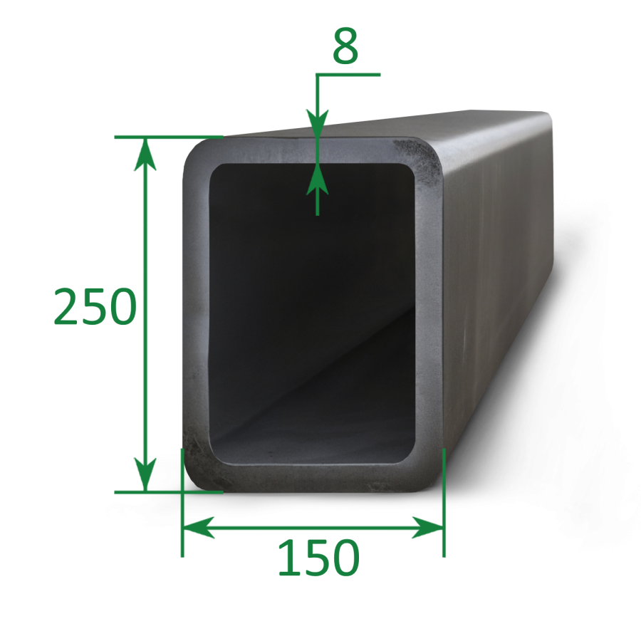 Труба профильная прямоугольная 250x150x8