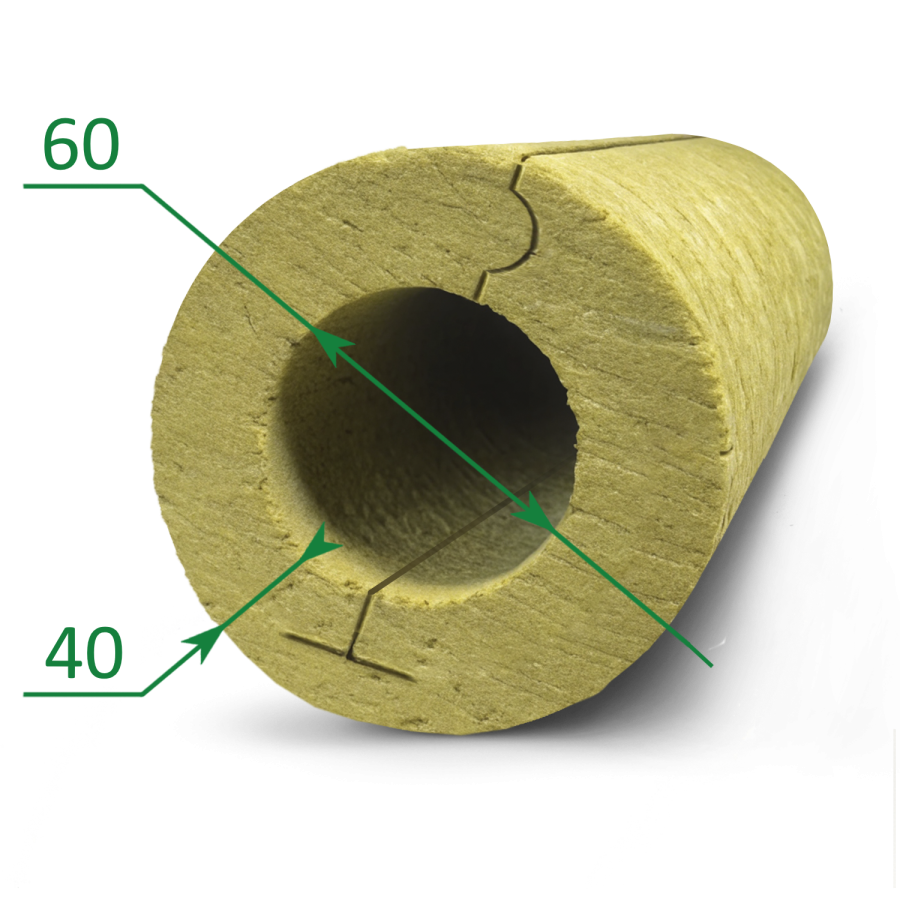 Цилиндры минераловатные 60х40