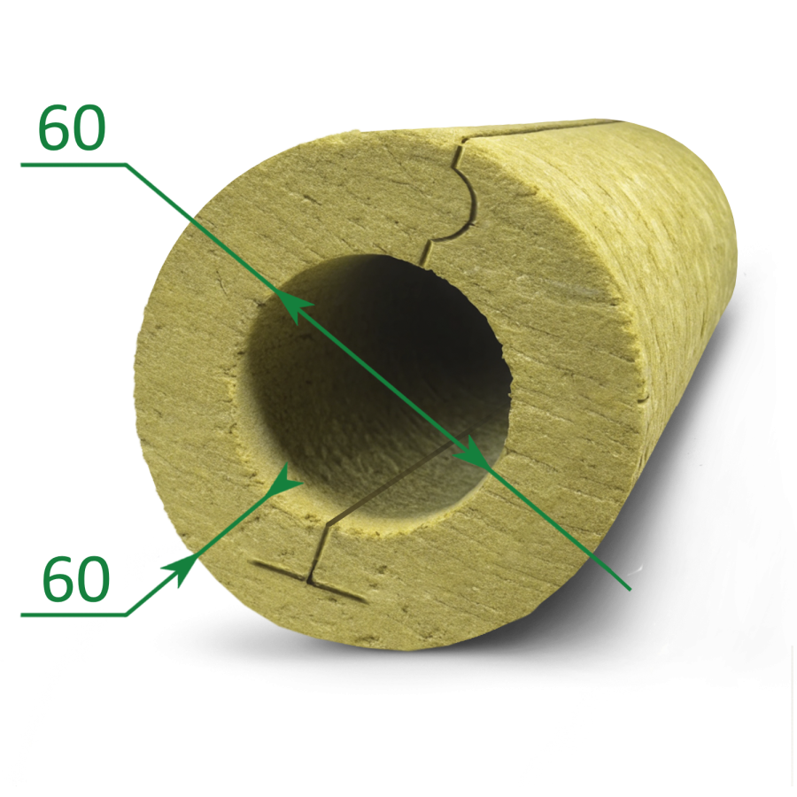 Цилиндры минераловатные 60х60