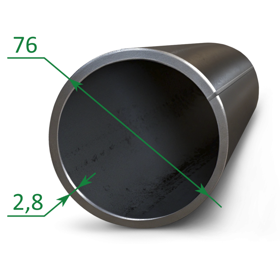 Труба электросварная прямошовная 76x2.8