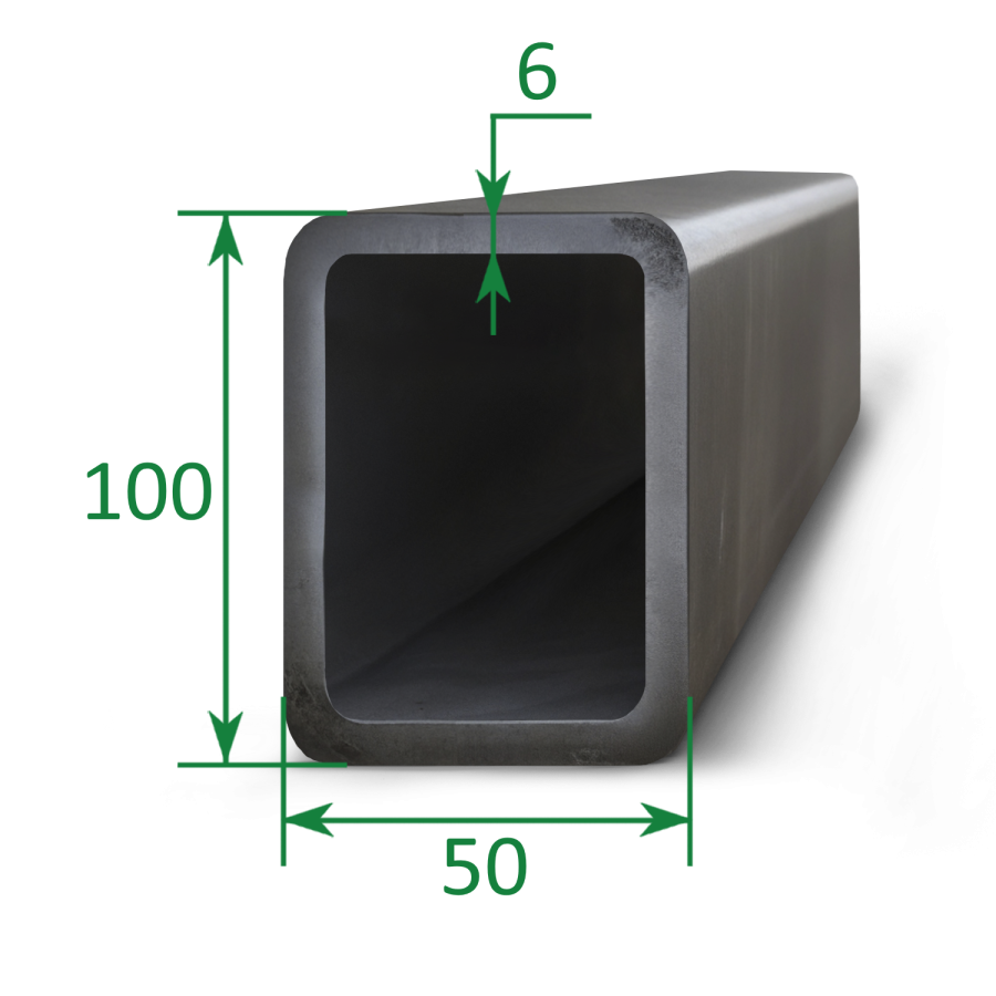 Труба профильная прямоугольная 100x50x6