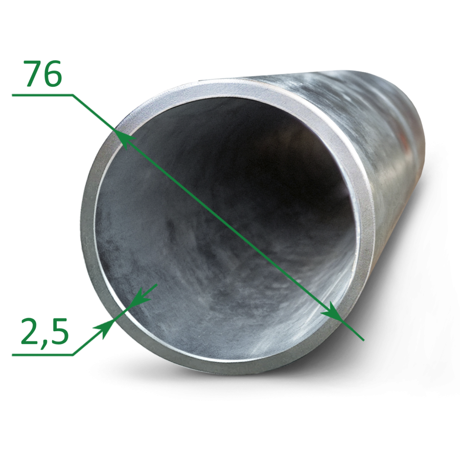 Труба оцинкованная эсв 76x2.5