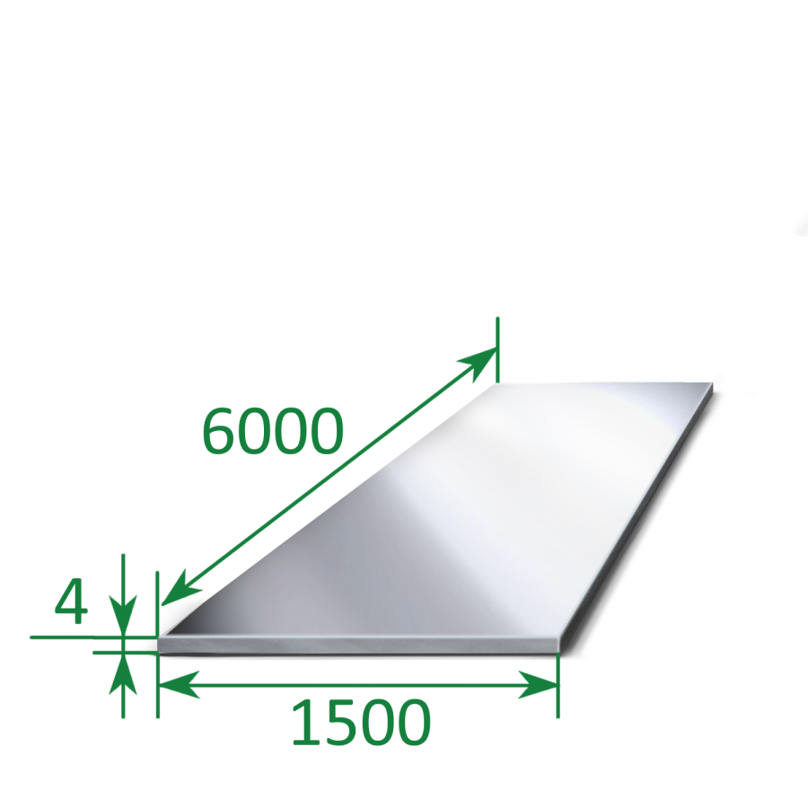 Лист нержавеющий 4х1500х6000 Aisi 304