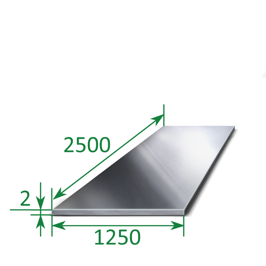 Лист нержавеющий 2х1250х2500 Aisi 430