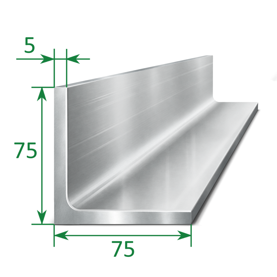 Уголок нержавеющий 75х75х5