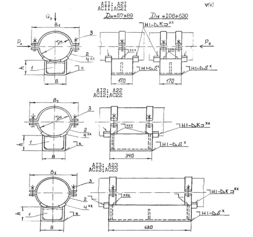 Опоры корпусные хомутовые КХ